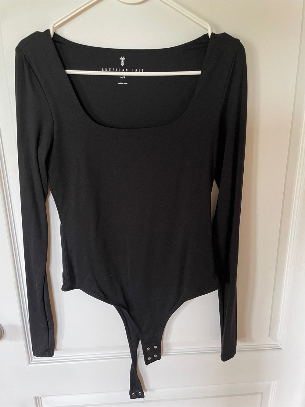 American Tall Black Long-Sleeve Bodysuit